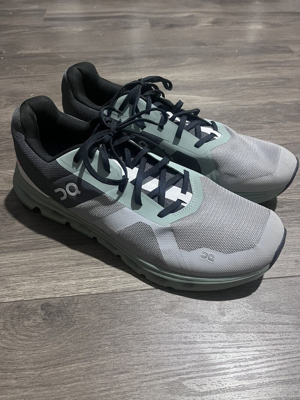 On Cloud Cloudflyer Running Shoes Men Size 12 Grey Mint Green